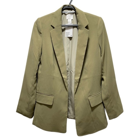 NWT H&M LONG JACKET BLAZER SIZE XS - Picture 3 of 6